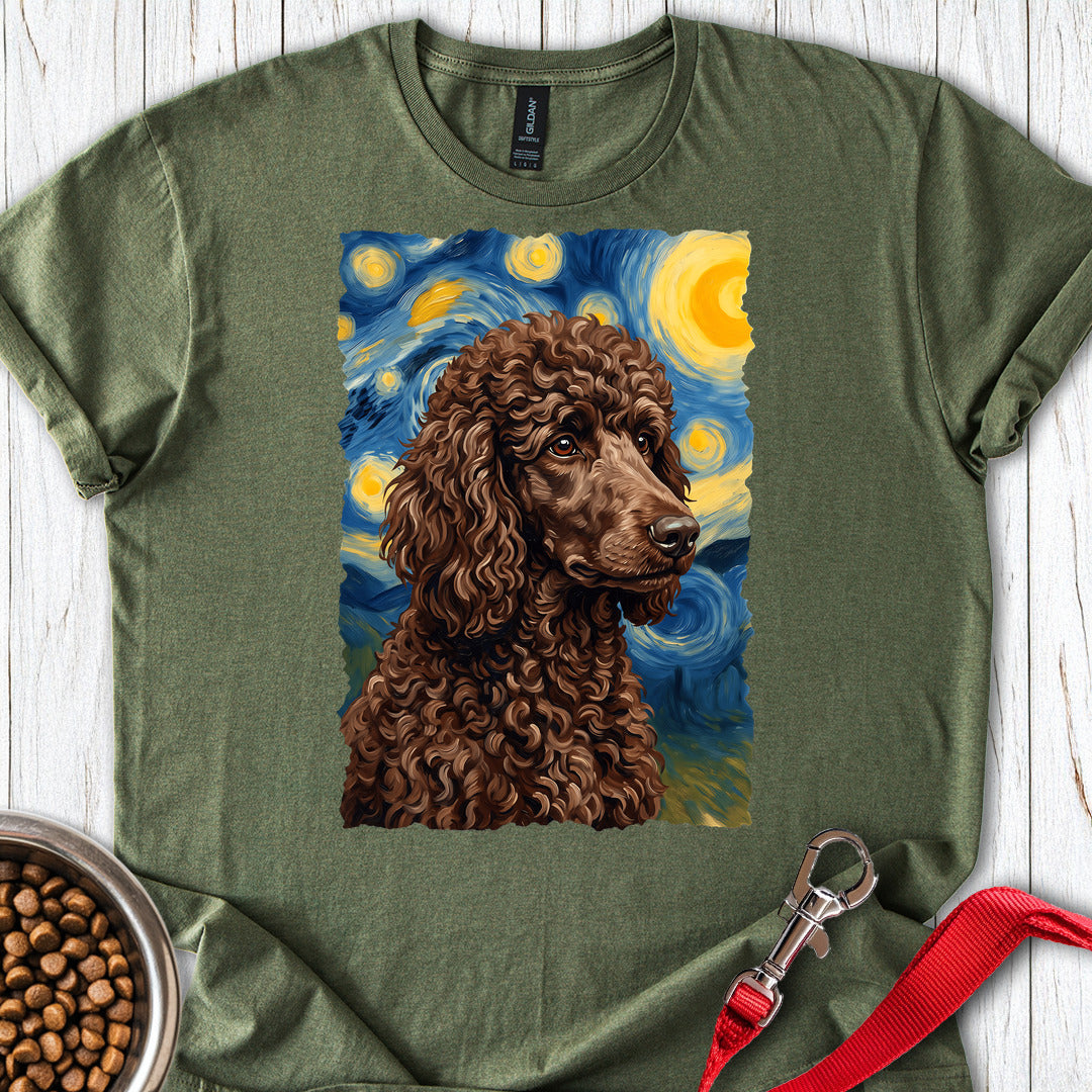 Standard Poodle Van Gogh Chocolate — Military Green