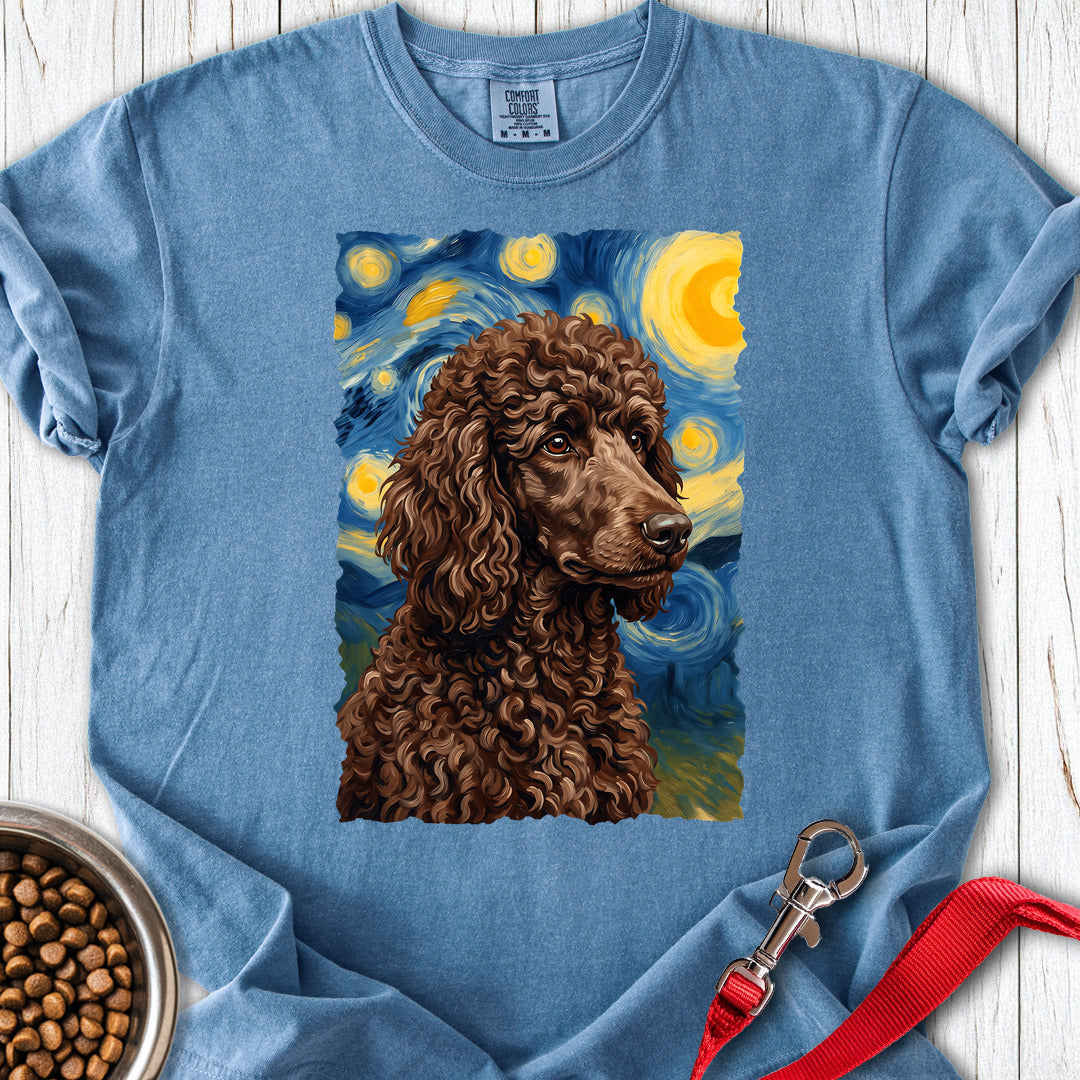 Standard Poodle Van Gogh Chocolate Premium Tee — Blue Jean