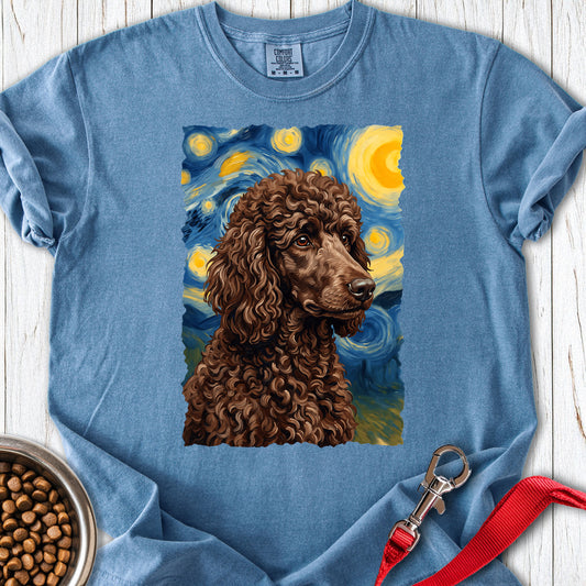 Standard Poodle Van Gogh Chocolate Premium Tee — Blue Jean