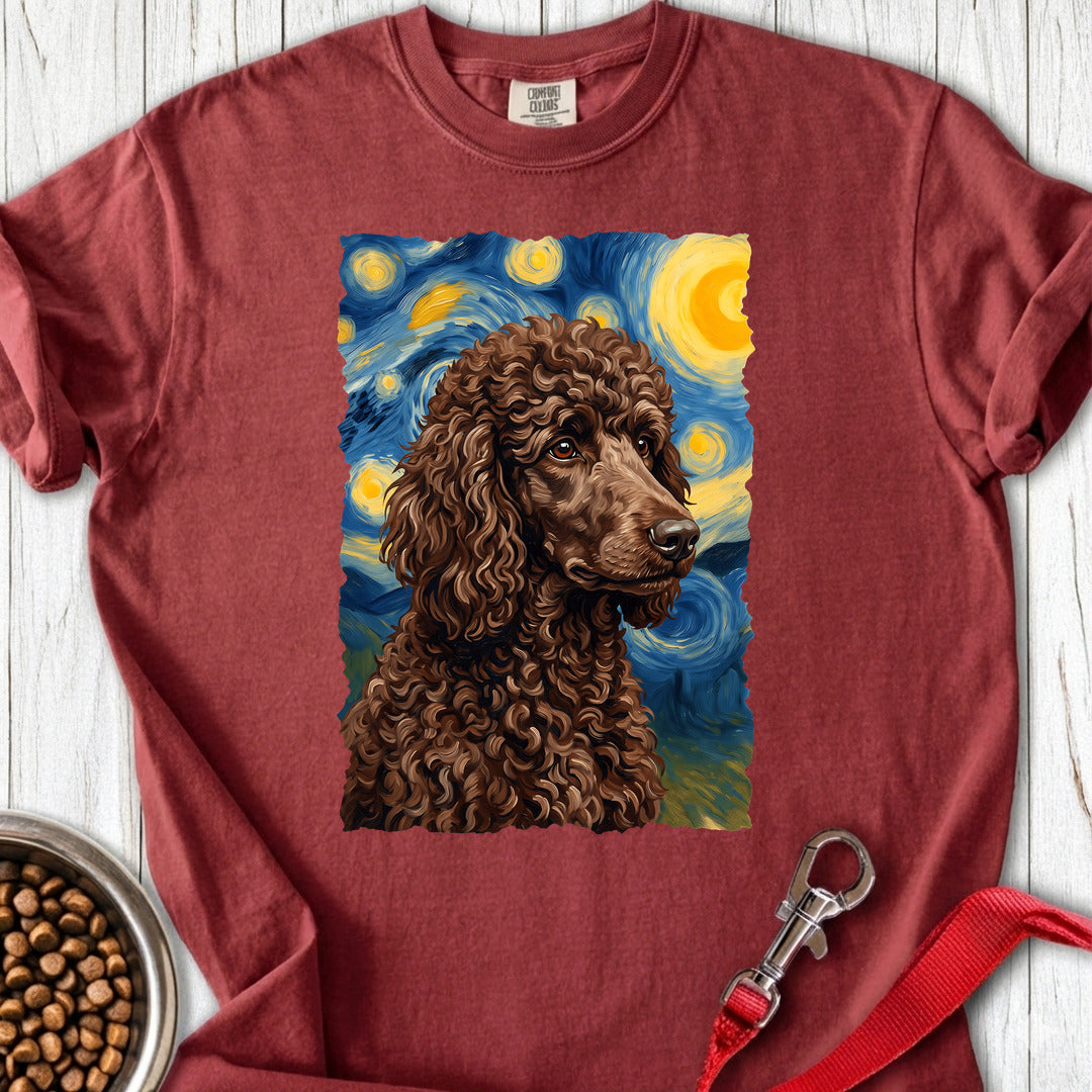 Standard Poodle Van Gogh Chocolate Premium Tee — Brick