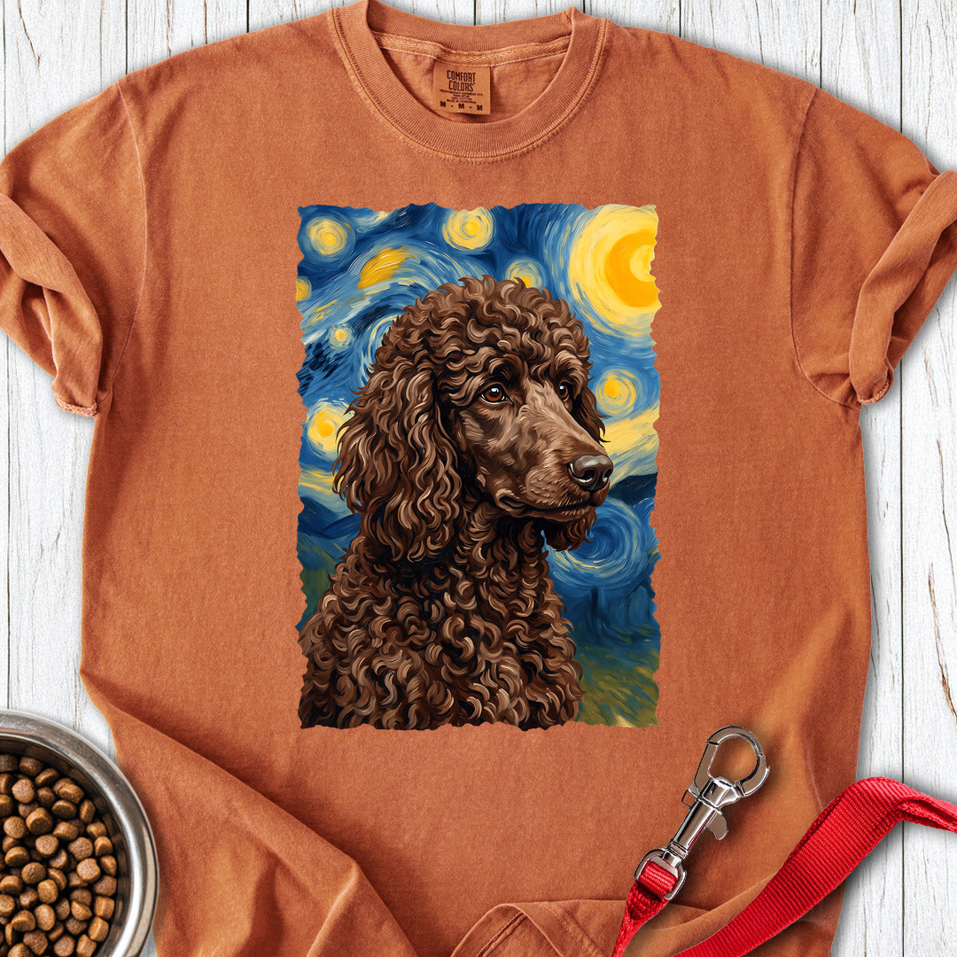 Standard Poodle Van Gogh Chocolate Premium Tee — Yam