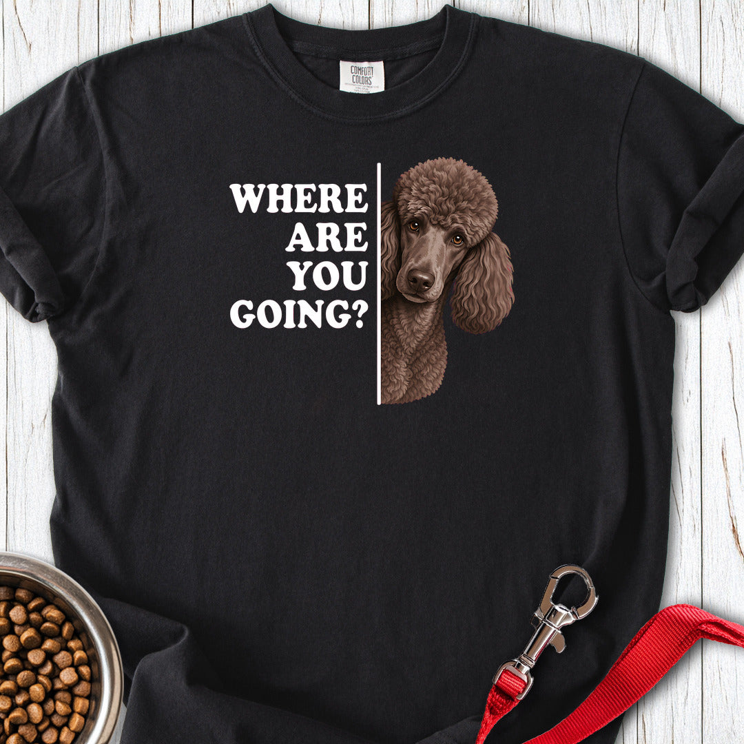 Standard Poodle Where Are You Going 2 Premium Tee — Black
