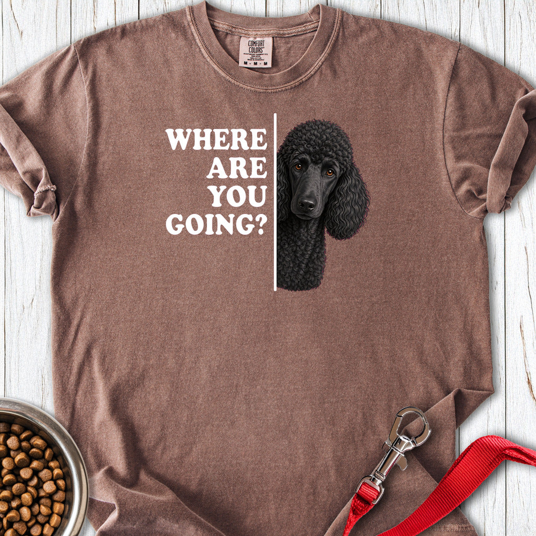 Standard Poodle Where Are You Going Black Premium Tee — Espresso