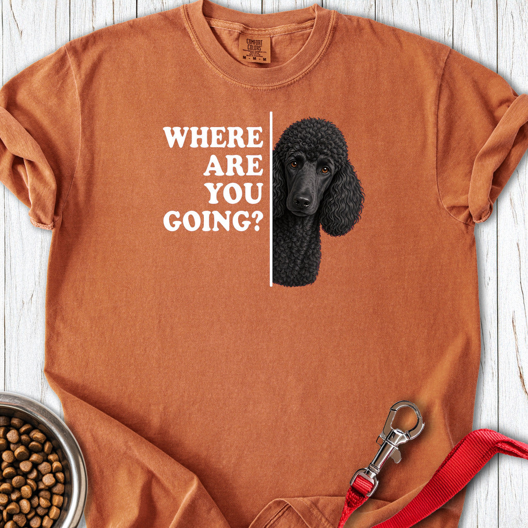 Standard Poodle Where Are You Going Black Premium Tee — Yam