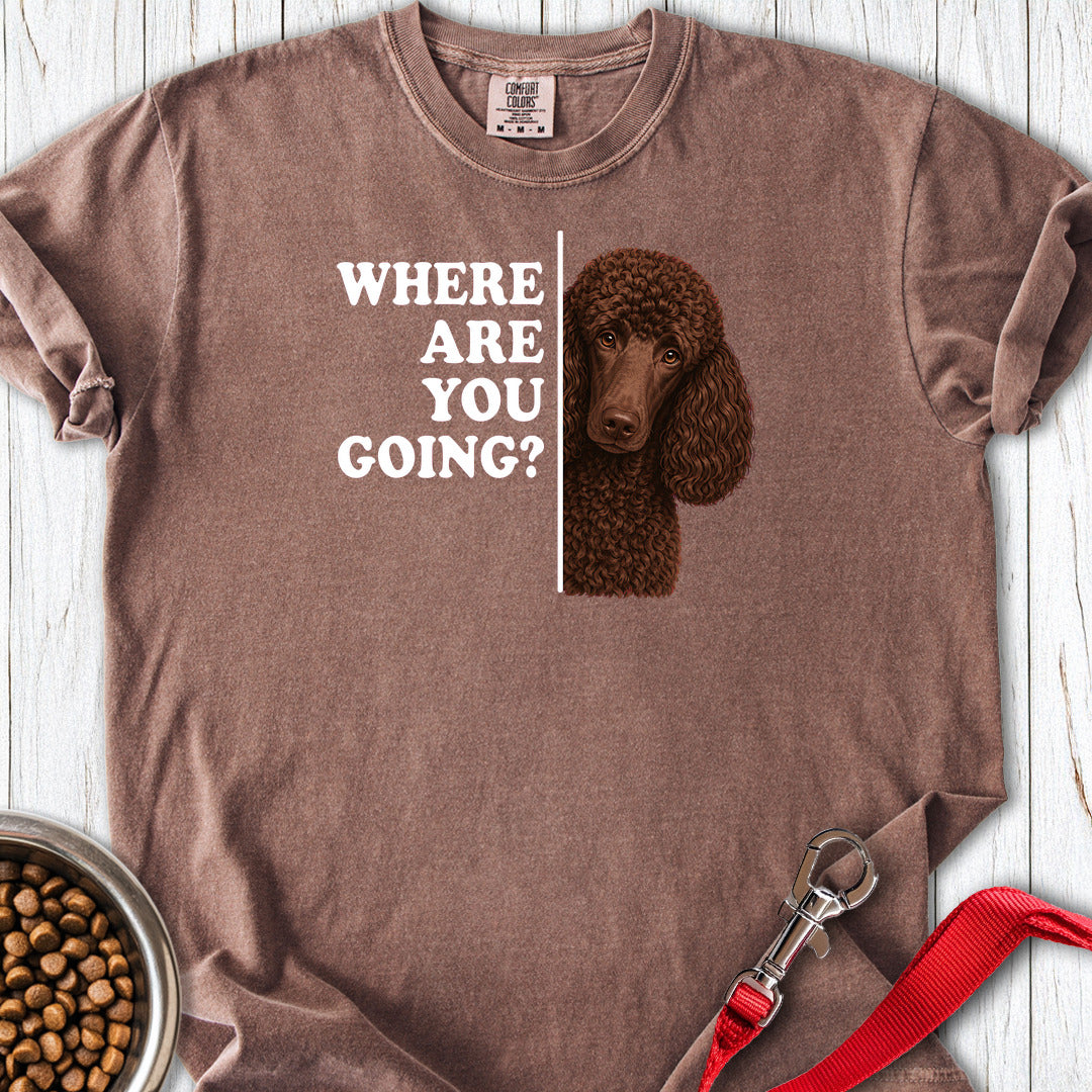 Standard Poodle Where Are You Going Chocolate Premium Tee — Espresso