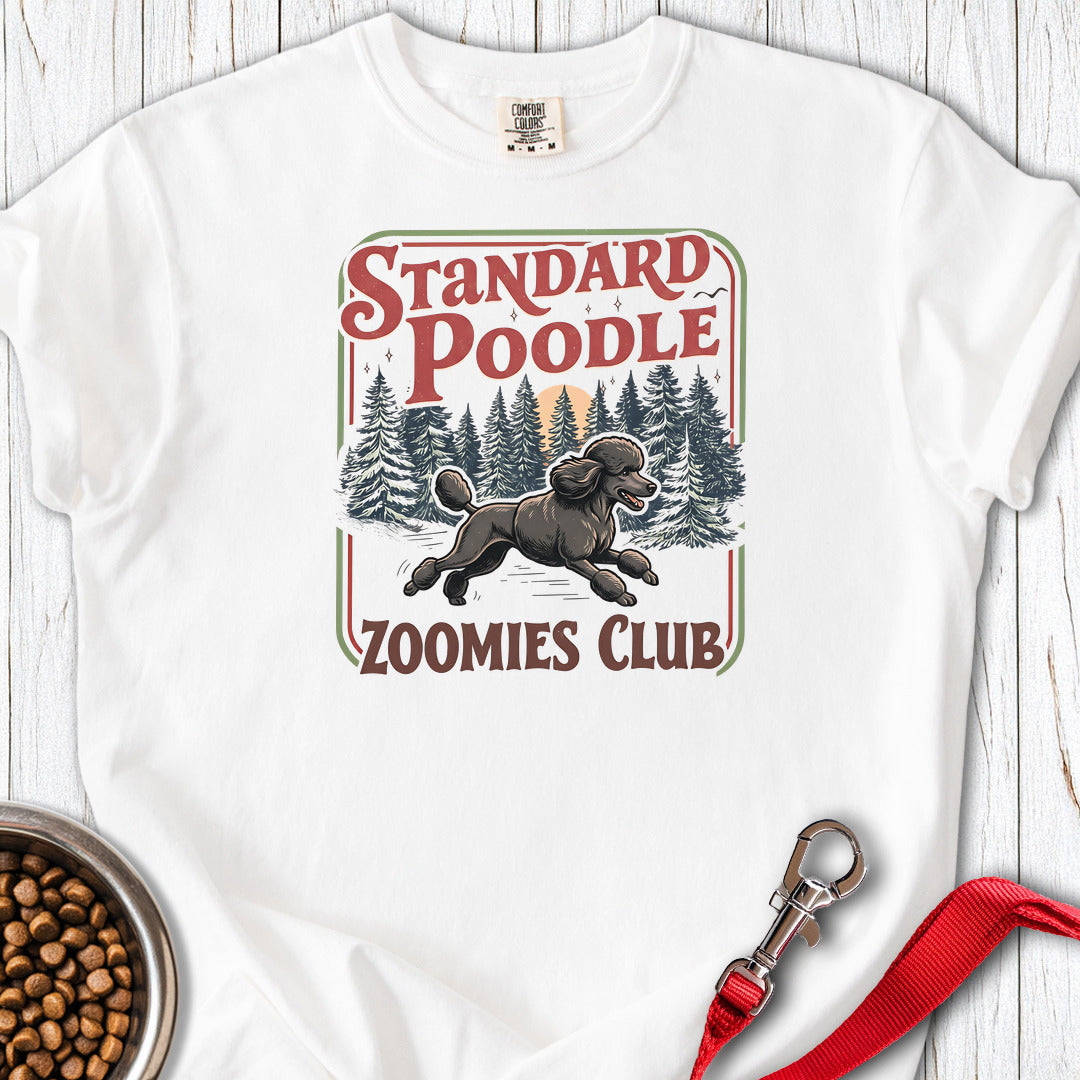 Standard Poodle Zoomies Club 2 Premium Tee — White