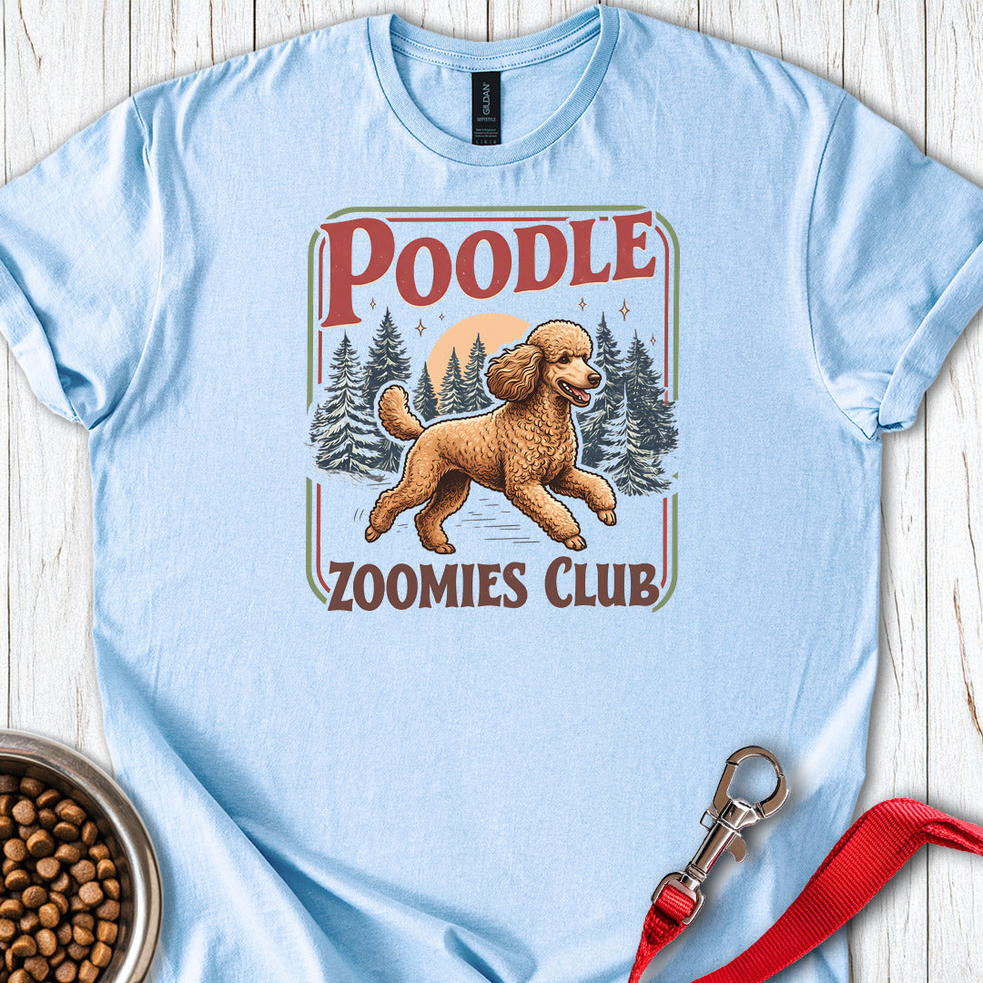 Standard Poodle Zoomies Club Apricot — Light Blue