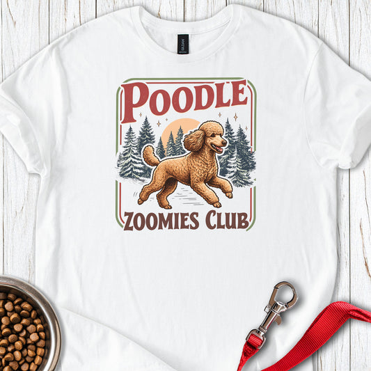 Standard Poodle Zoomies Club Apricot — White