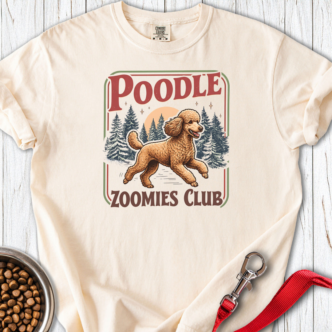 Standard Poodle Zoomies Club Apricot Premium Tee — Ivory