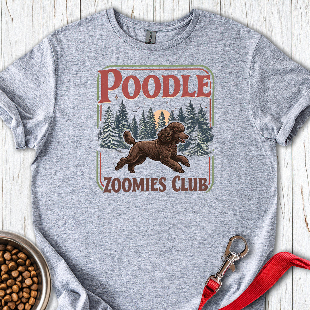 Standard Poodle Zoomies Club Chocolate — Sport Grey
