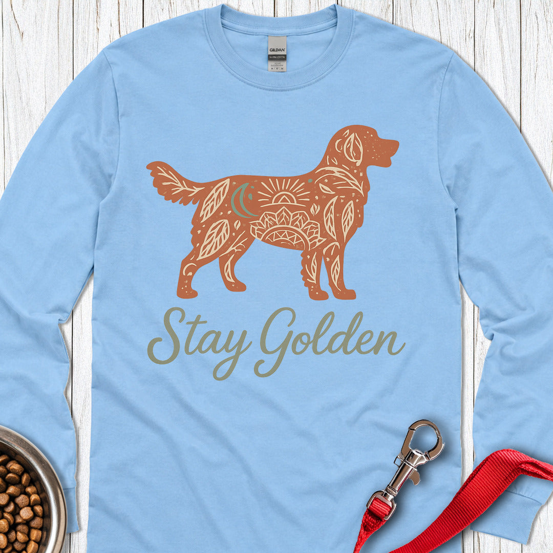 Stay Golden Retriever Long Sleeve — Carolina Blue