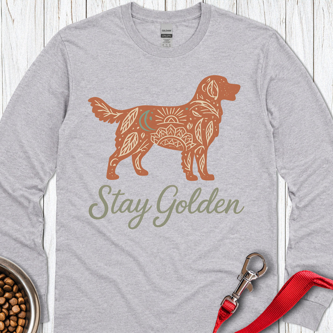 Stay Golden Retriever Long Sleeve — Sport Grey