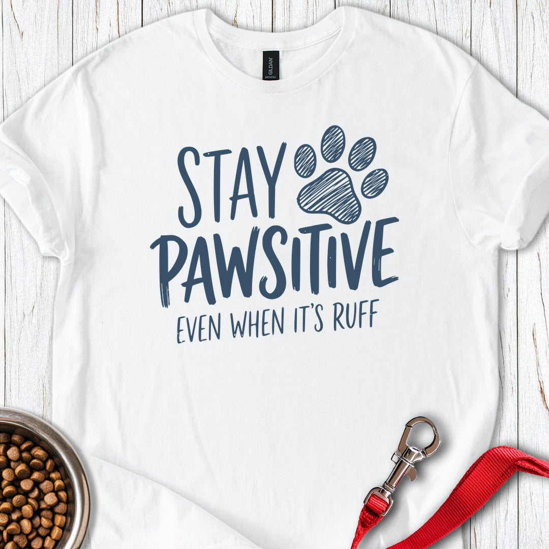 Stay Pawsitive White