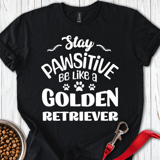 Stay Pawsitive Golden Retriever Black