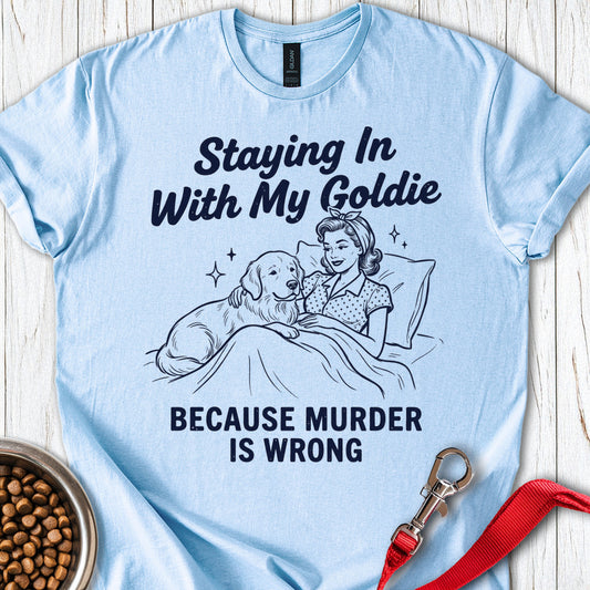 Staying In With My Goldie Light Blue