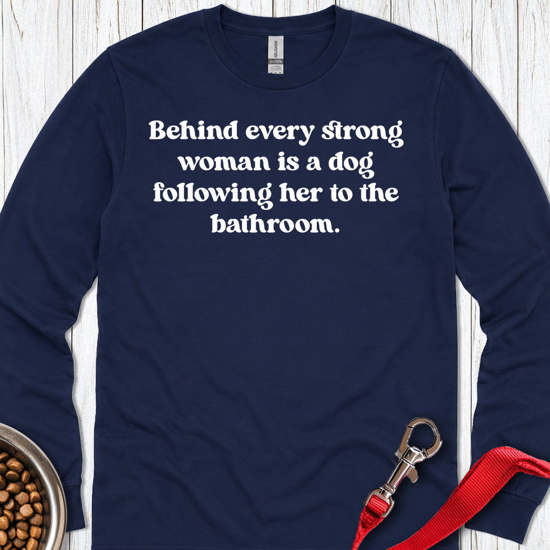 Strong Dog Woman Long Sleeve — Navy