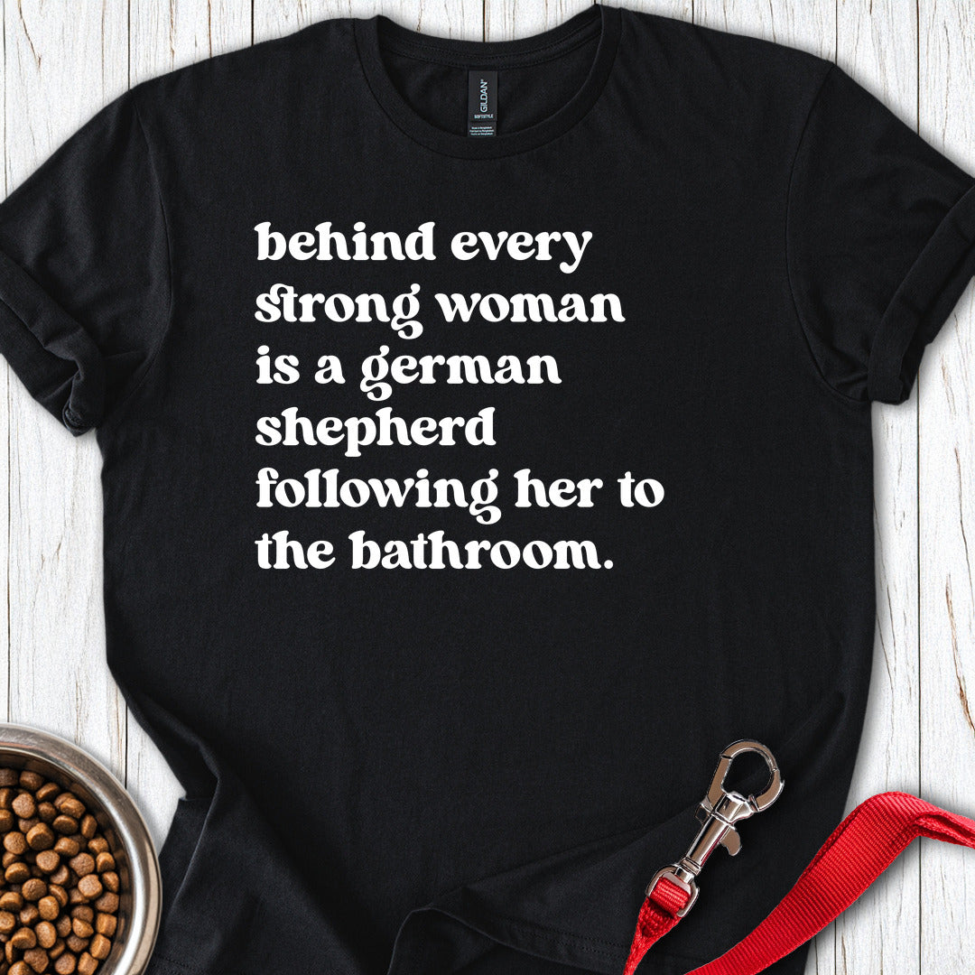 Strong German Shepherd Woman Black