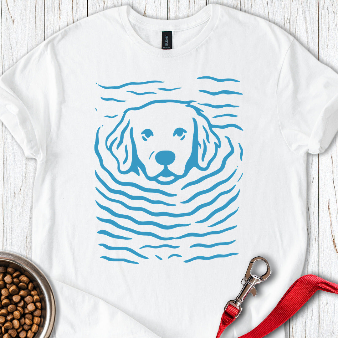 Swimming Golden Retriever White