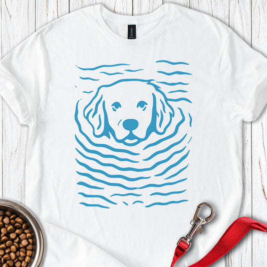 Swimming Golden Retriever White