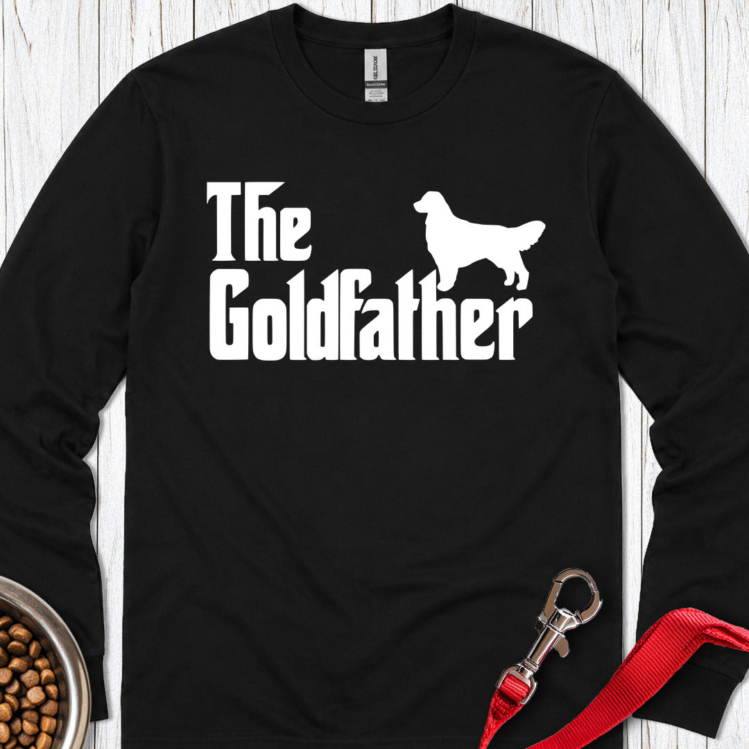 The Goldfather Golden Retriever Long Sleeve — Black