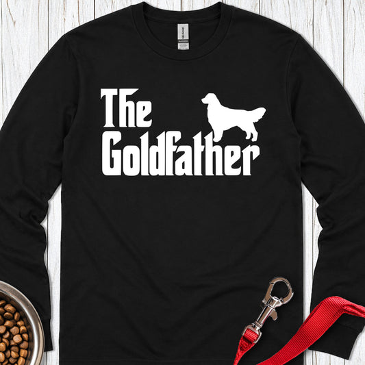 The Goldfather Golden Retriever Long Sleeve — Black