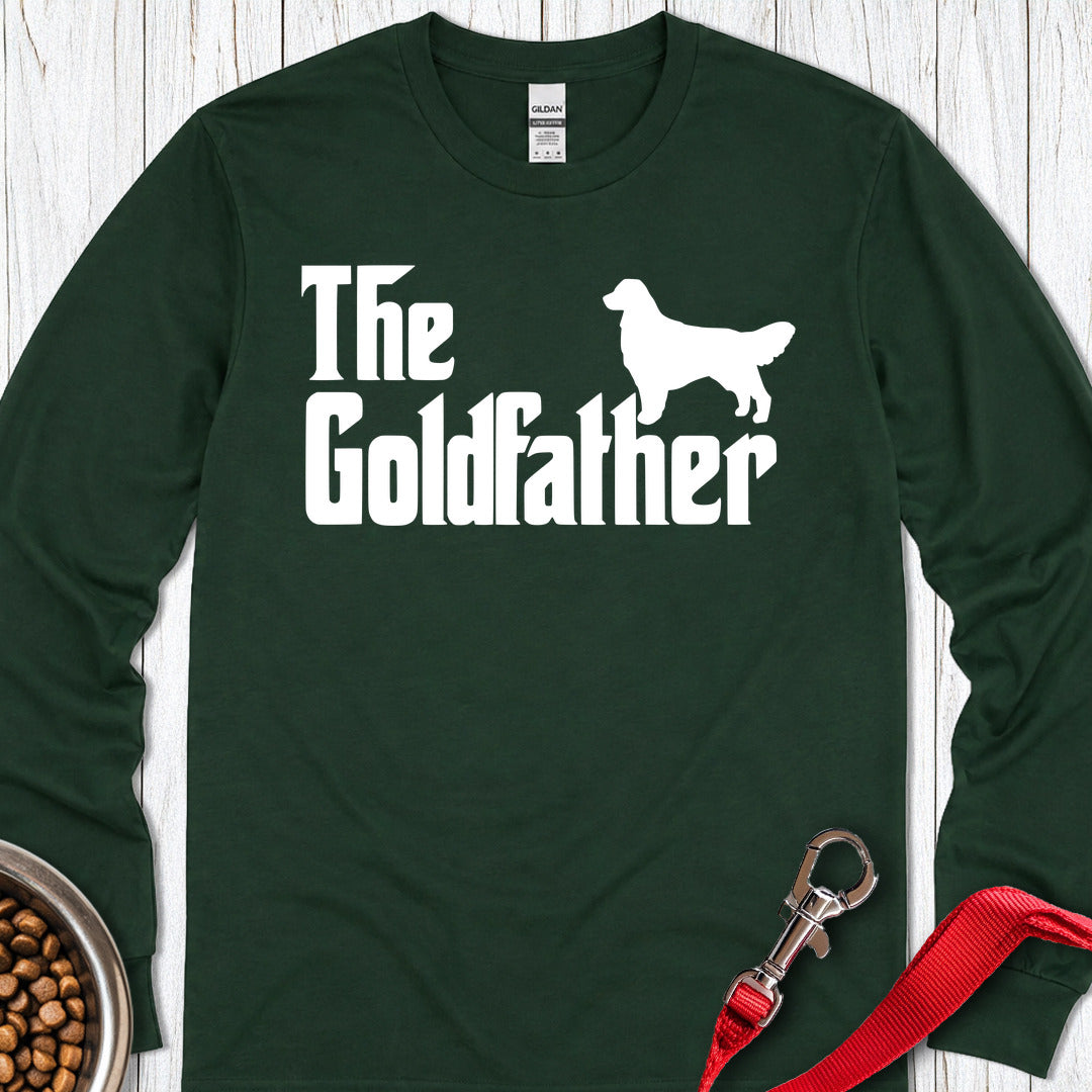 The Goldfather Golden Retriever Long Sleeve — Forest Green