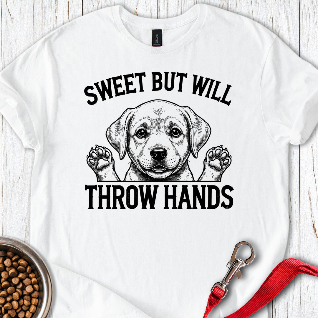 Throw Hands Labrador White