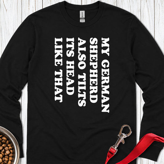 Tilt German Shepherd Long Sleeve — Black