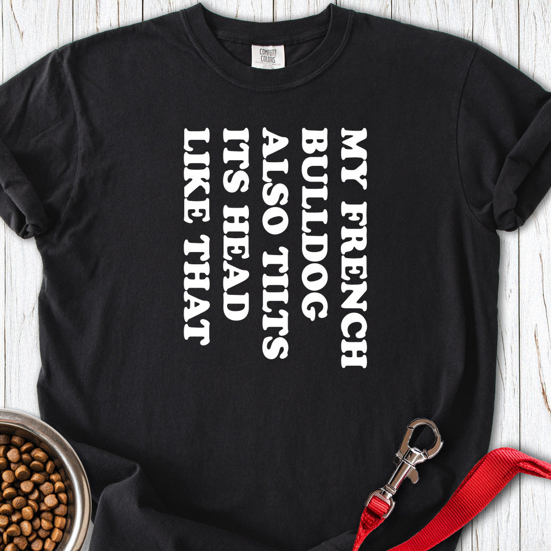 Tilt Head Frenchie Premium Tee Black