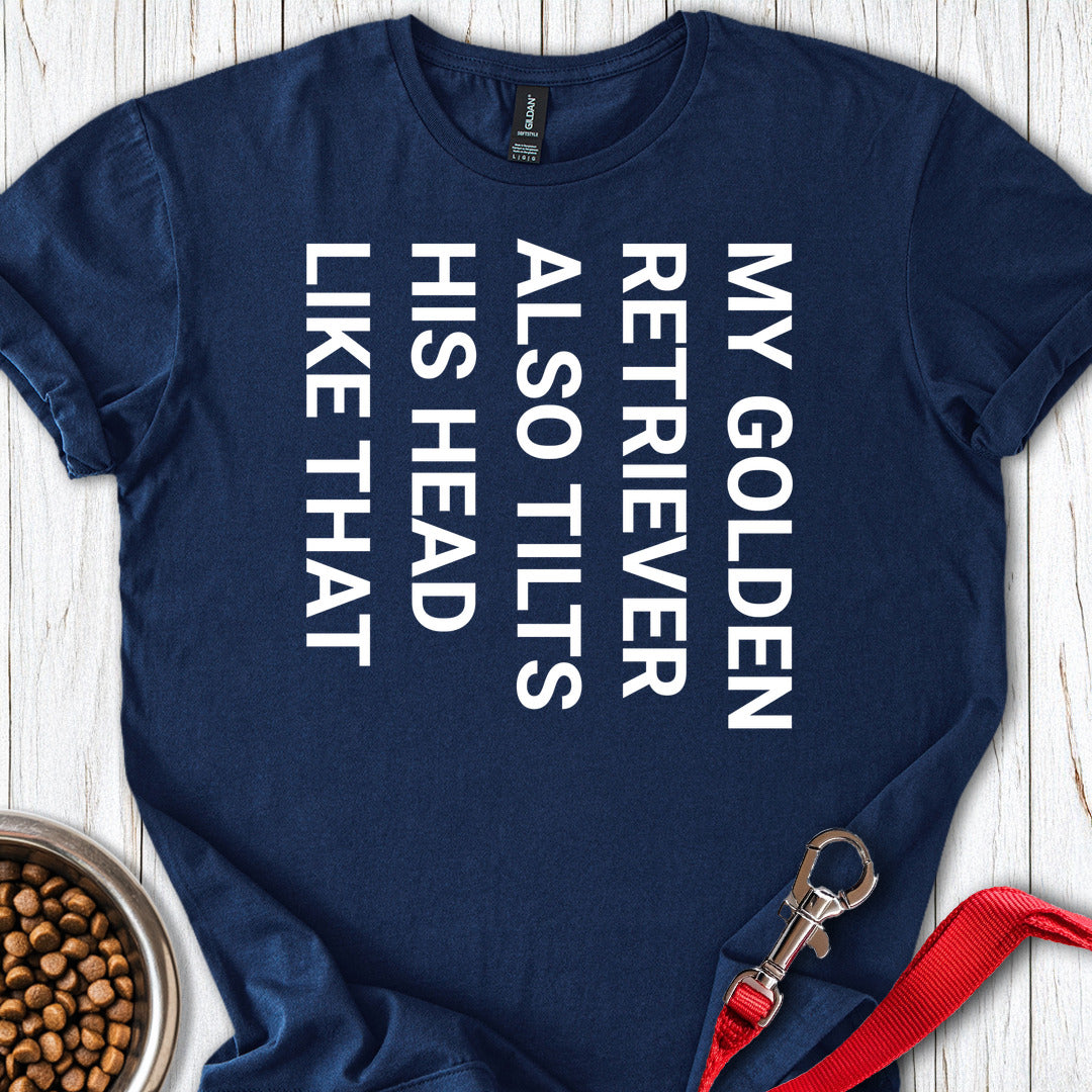 Tilt Head Golden Retriever Navy
