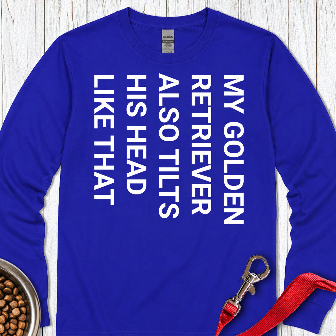 Tilt Head Golden Retriever Long Sleeve — Royal