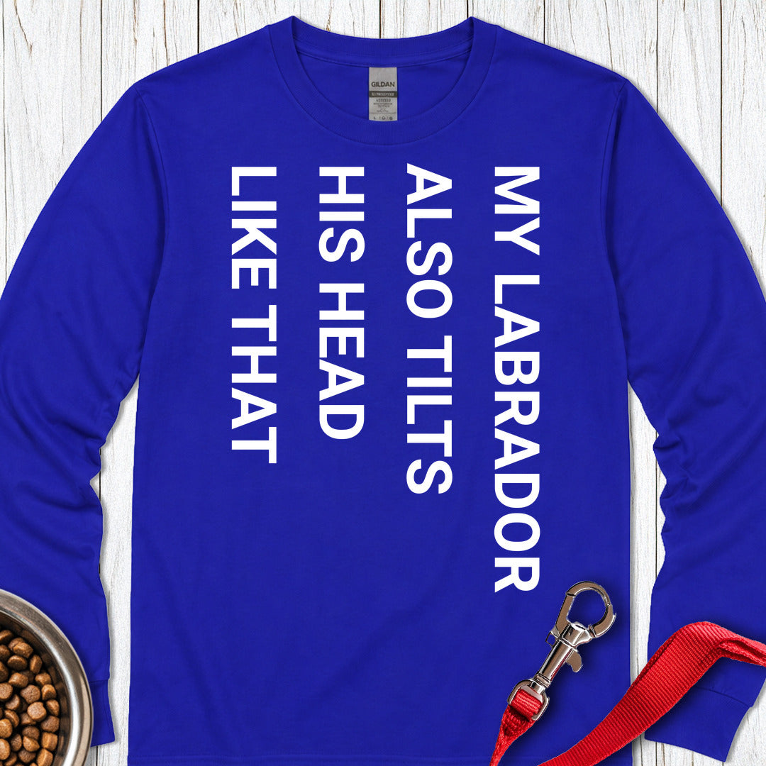 Tilt Head Labrador Long Sleeve — Royal