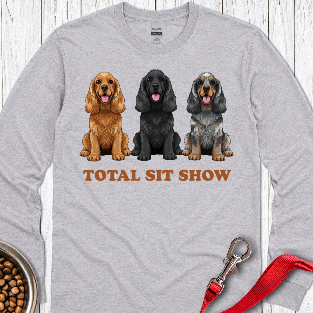 Total Sit Show Cocker SPaniel Long Sleeve — Sport Grey