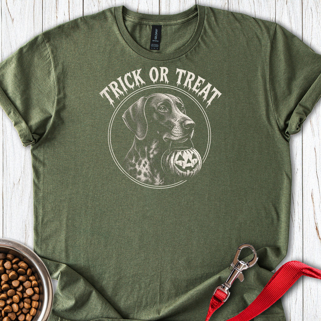 Trick or Treat German Shorthaired Pointer Halloween Military Green