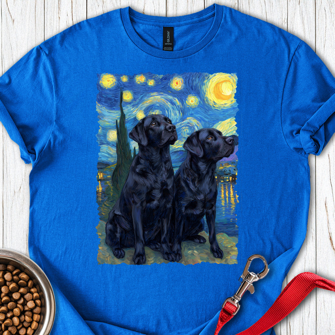 Two Black Labs Van Gogh Royal