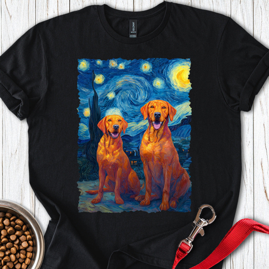 Two Fox Red Labradors Van Gogh Black