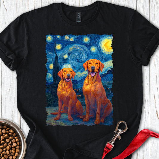 Two Fox Red Labradors Van Gogh Black