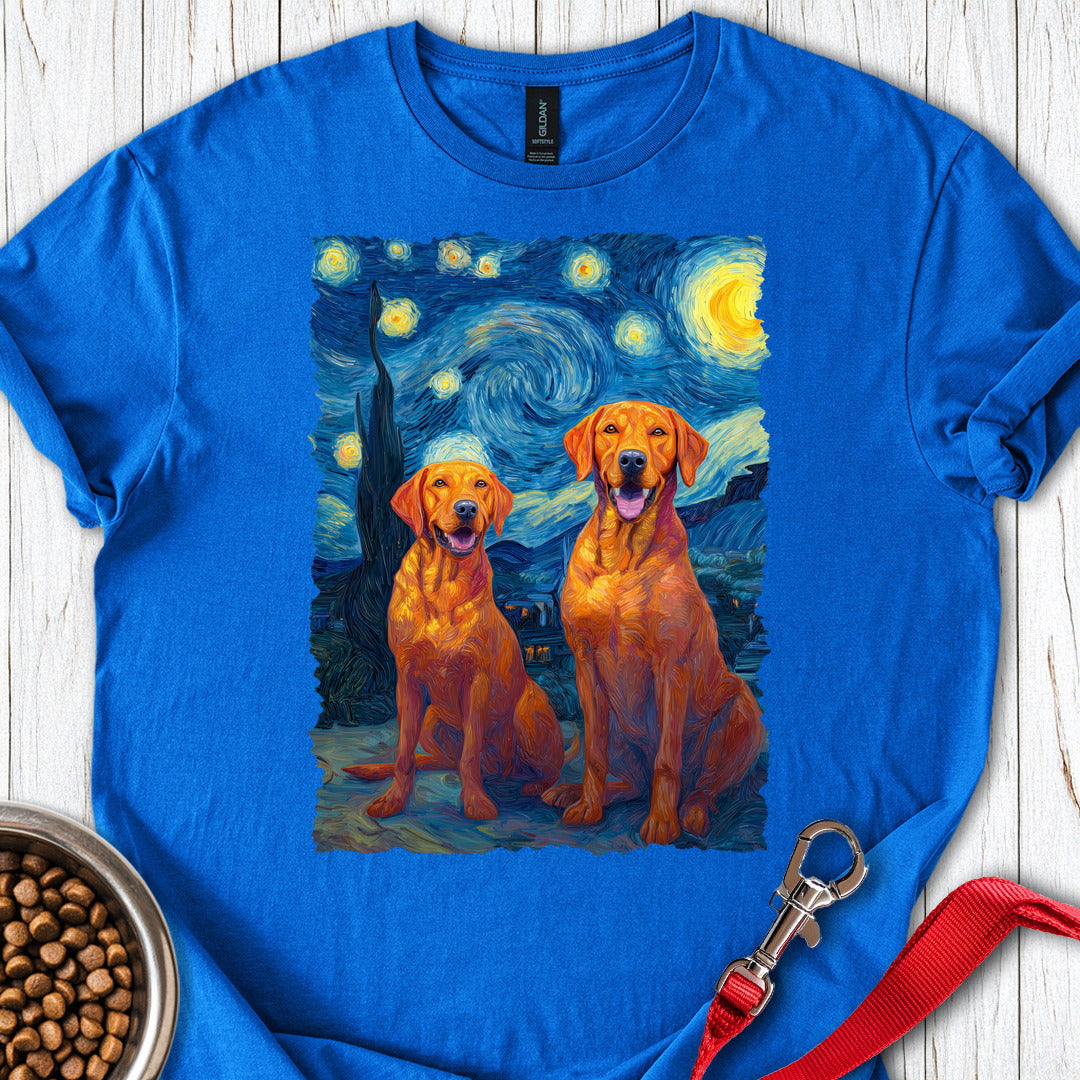 Two Fox Red Labradors Van Gogh Royal