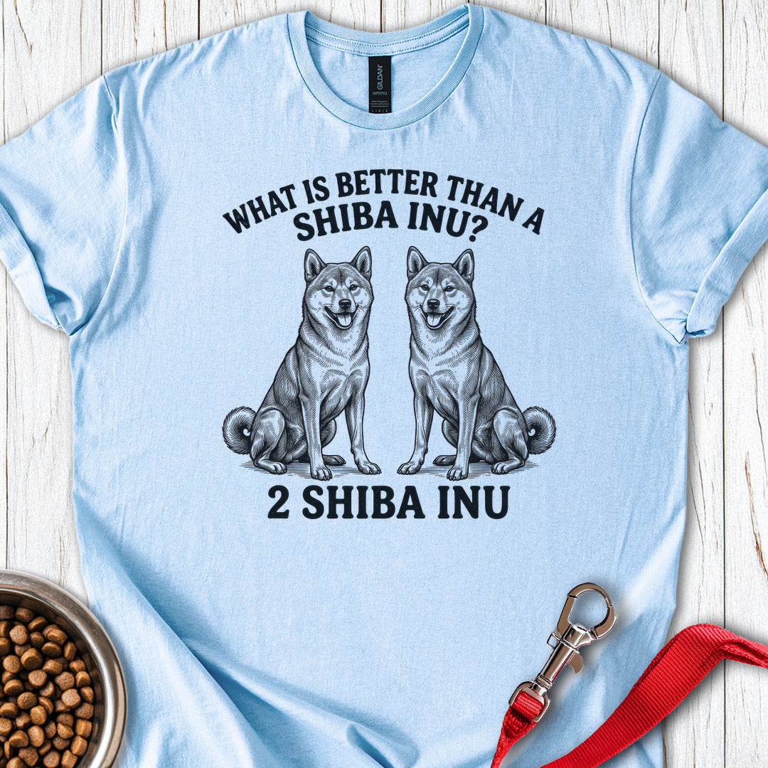 Two Shiba Inu Light Blue
