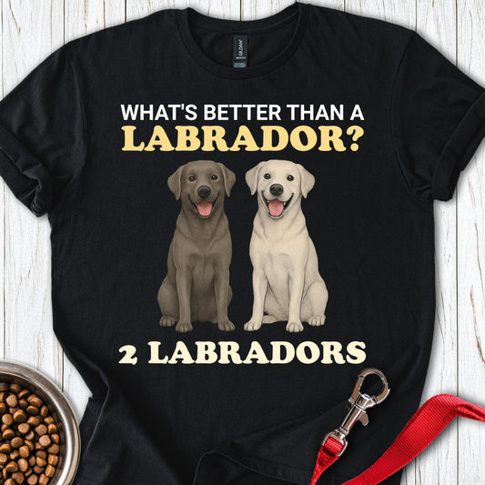 Two Silver Labs Black