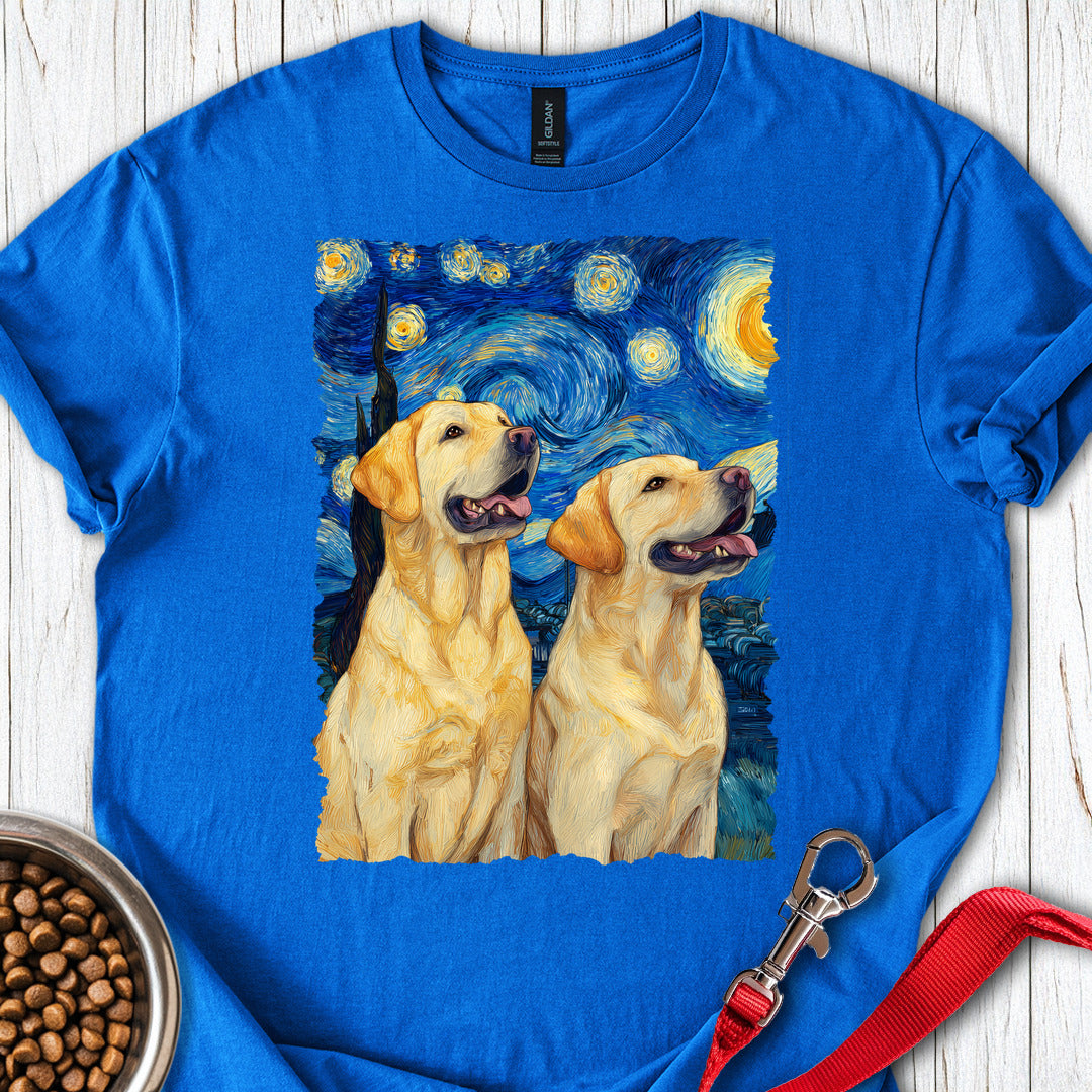Two Yellow Labradors Van Gogh Royal