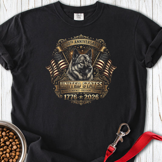 Norwegian Elkhound USA Premium Tee Black