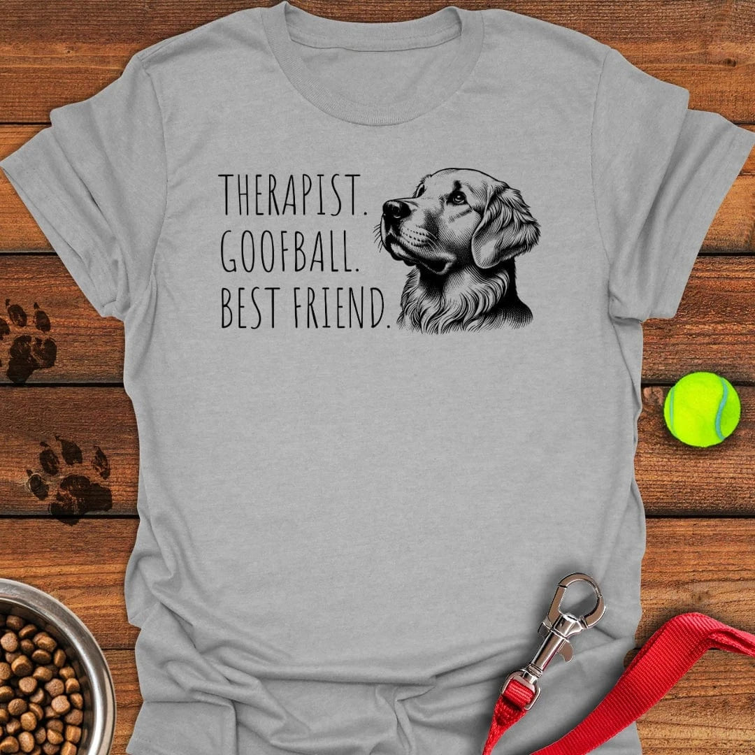 Funny Golden Retriever Titles T-Shirt Sport Grey