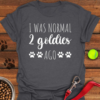 I Was Normal 2 Goldies Ago T-Shirt Dark Heather