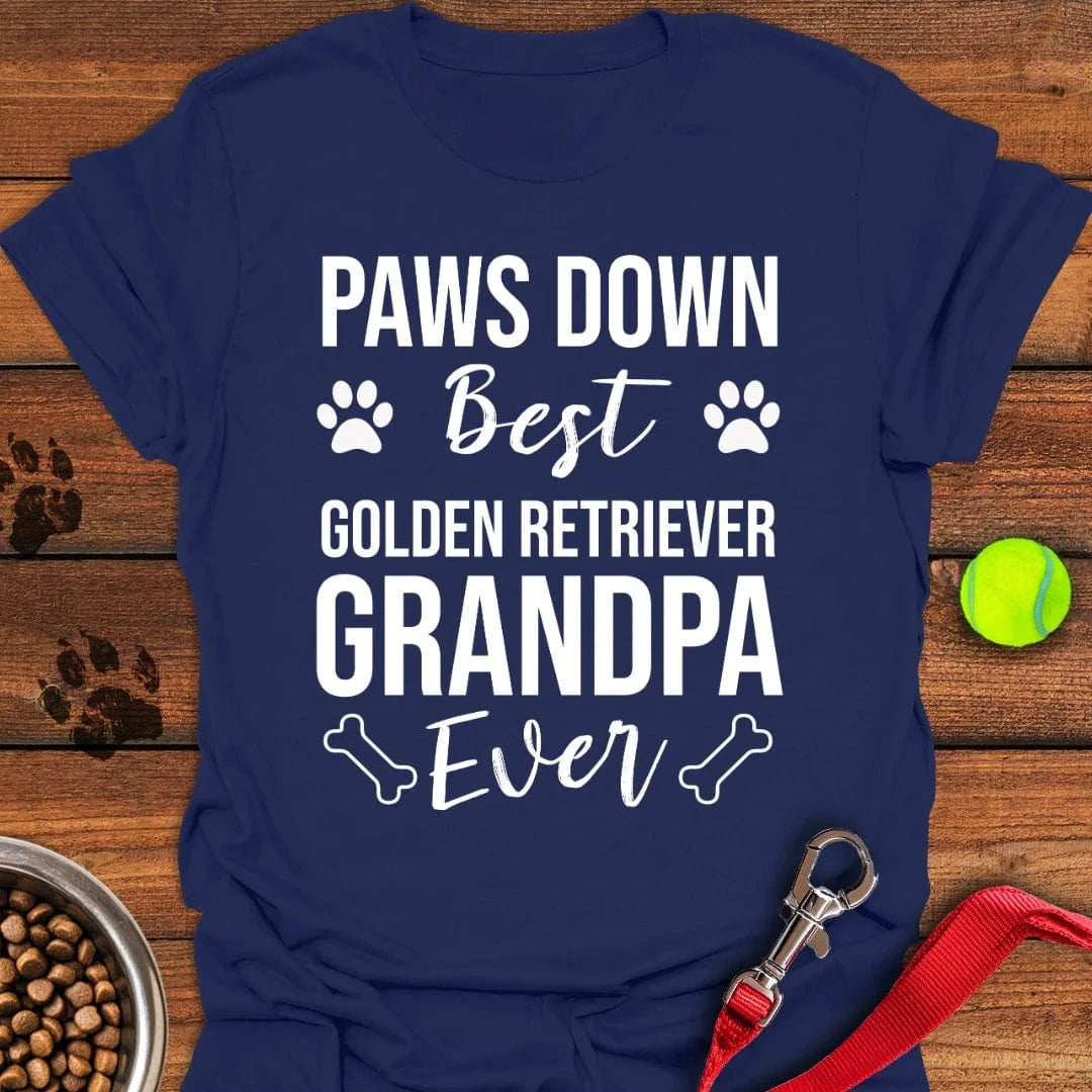 Golden Retriever Grandpa T-Shirt Navy
