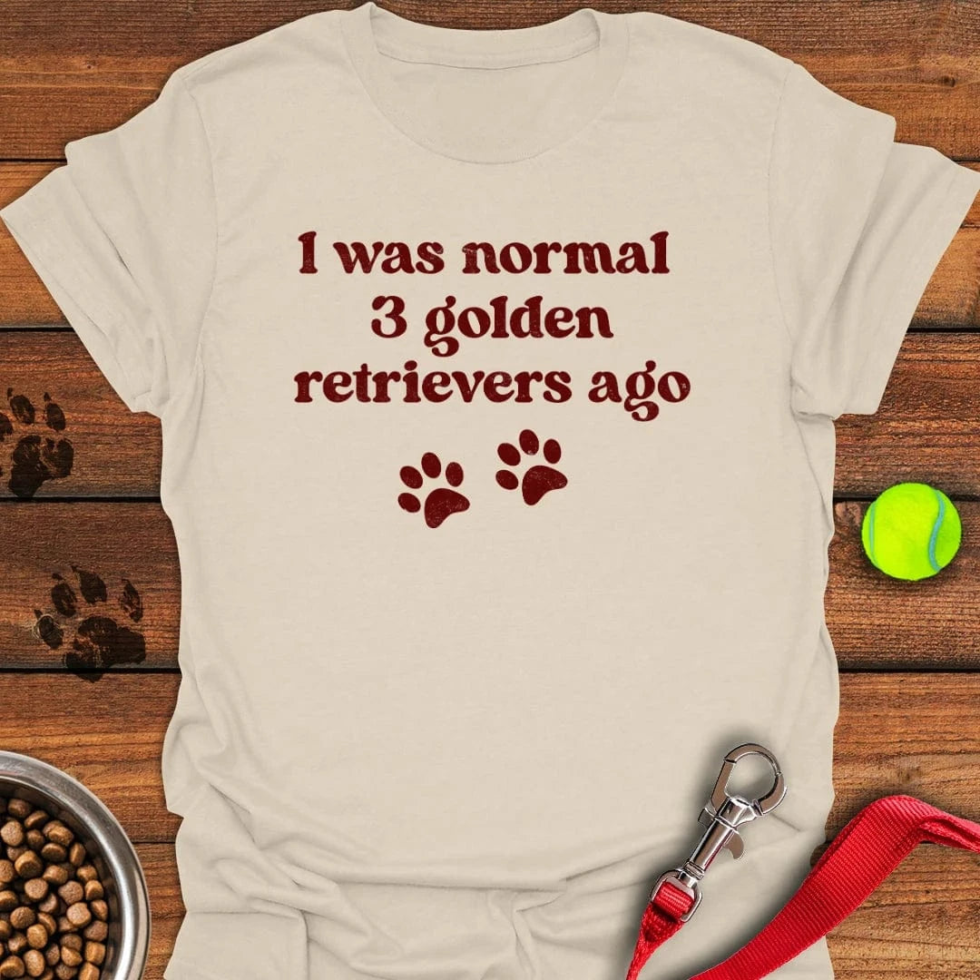3 Golden Retrievers T-Shirt Natural