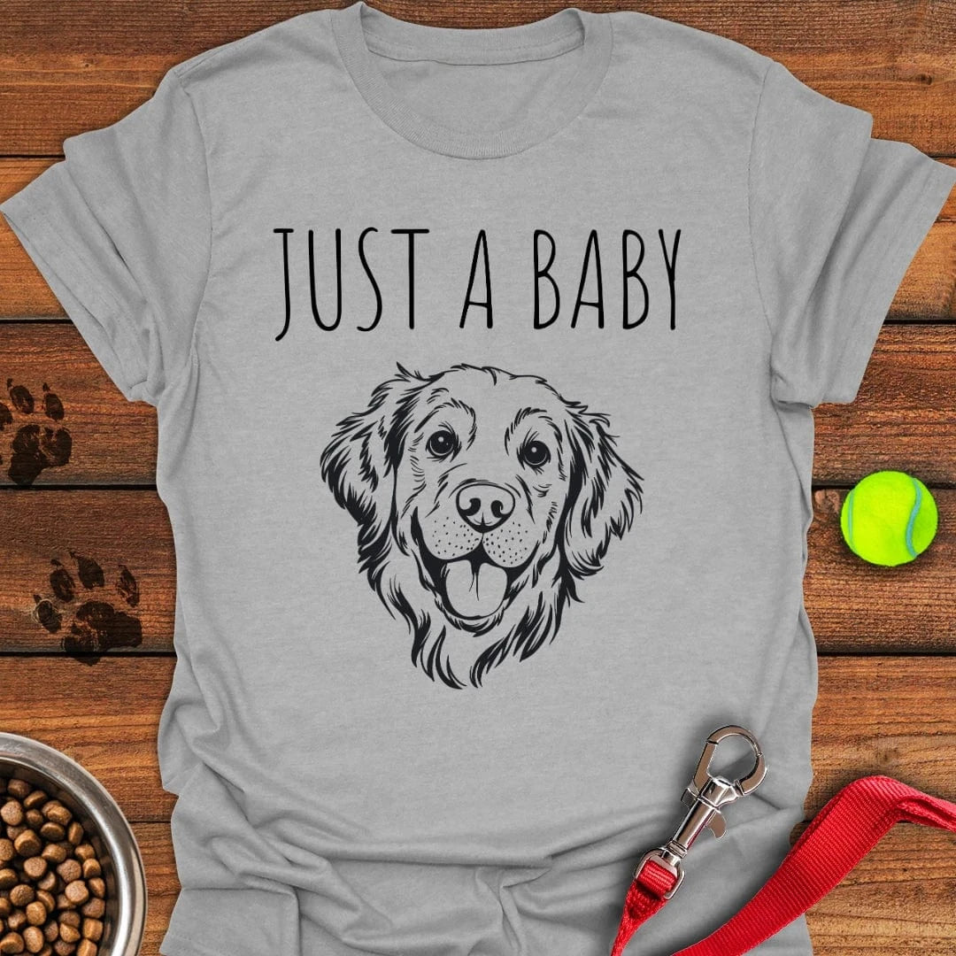 Just a Baby Golden Retriever T-Shirt Sport Grey