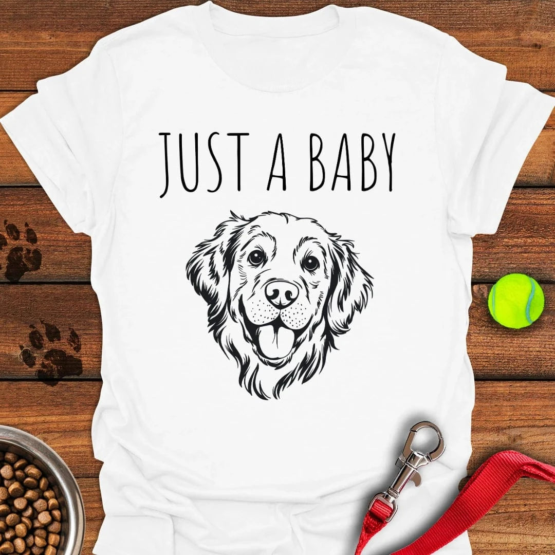 Just a Baby Golden Retriever T-Shirt White