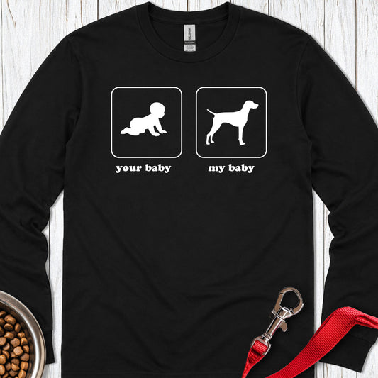 Vizsla Baby Long Sleeve — Black