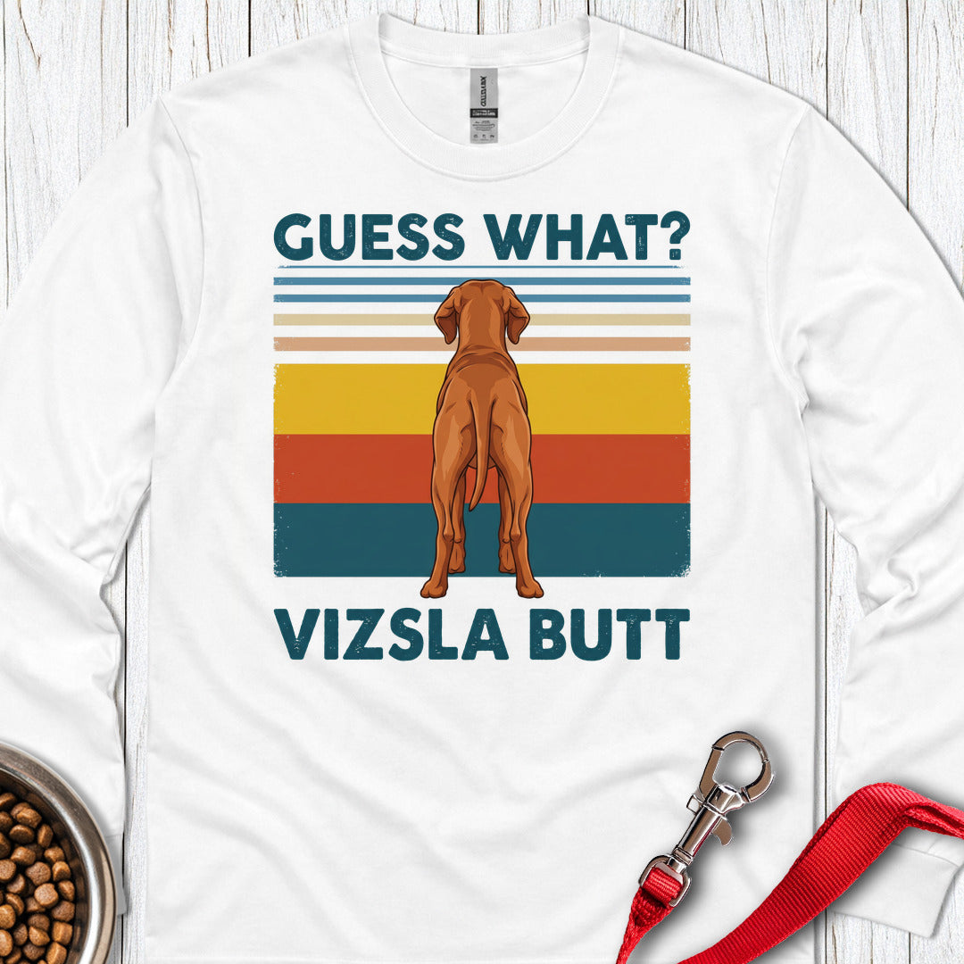 Vizsla Butt Long Sleeve — White